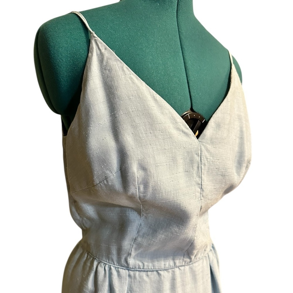 Elegant Evening Pin Up Retro Vintage Dress Light Blue Size Small - Picture 2 of 12